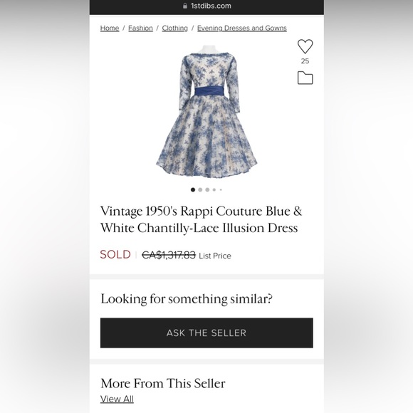 Vintage Rappi Couture The May Co Silver Lamé 60s Gown - Picture 14 of 16